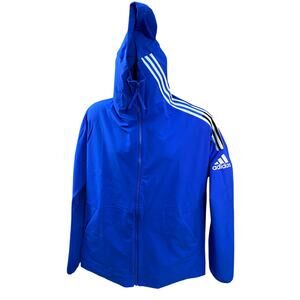 Adidas Z.N.E. Woven Full Zip Hoodie (Men Size L) Blue Waterproof Multisport EUC